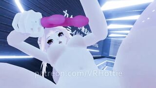 Slut Grinding with Lovense has Shaking Orgasm Teasing Face Riding Dildo Ride VRChat POV Lap Dance