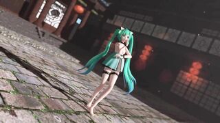 【MMD】Miku (Lingerie Dress) - Pink Cat【R-18】