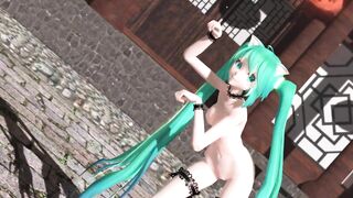 【MMD】Miku (Lingerie Dress) - Pink Cat【R-18】