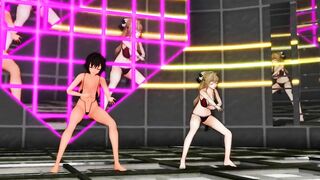 【MMD】Swimsuit Yui Takashi & Sento Isuzu - LUVORATOR RRRRY!【R-18】