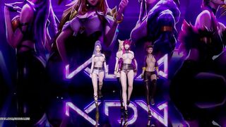 [MMD] Stellar - Marionette Kpop Striptease Dance Ahri Akali Kaisa Evelynn Seraphine KDA Popstar