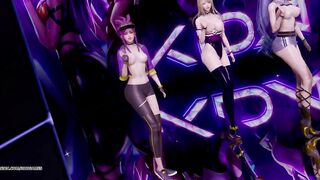 [MMD] Stellar - Marionette Kpop Striptease Dance Ahri Akali Kaisa Evelynn Seraphine KDA Popstar