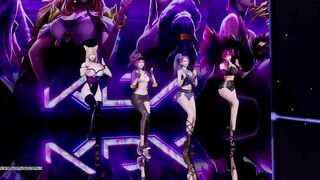 [MMD] Stellar - Marionette Kpop Striptease Dance Ahri Akali Kaisa Evelynn Seraphine KDA Popstar