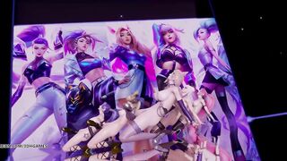 [MMD] Everglow - Dun Dun Striptease Ahri Akali Kaisa Evelynn Seraphine KDA All Out 4K 60FPS