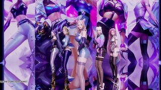 [MMD] Everglow - Dun Dun Striptease Ahri Akali Kaisa Evelynn Seraphine KDA All Out 4K 60FPS