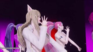 [MMD] CHUNG HA - Snapping Hot Naked Kpop Dance Ahri Akali Kaisa Evelynn Seraphine KDA 4K 60FPS