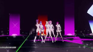 [MMD] CHUNG HA - Snapping Hot Naked Kpop Dance Ahri Akali Kaisa Evelynn Seraphine KDA 4K 60FPS