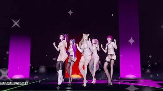 [MMD] CHUNG HA - Snapping Hot Naked Kpop Dance Ahri Akali Kaisa Evelynn Seraphine KDA 4K 60FPS