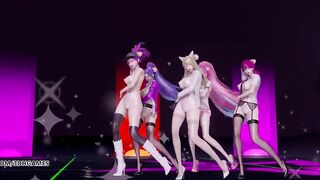 [MMD] CHUNG HA - Snapping Hot Naked Kpop Dance Ahri Akali Kaisa Evelynn Seraphine KDA 4K 60FPS