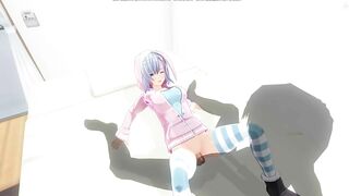 3D HENTAI Cute girlfriend cum in tight pussy