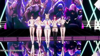 MMD Hello Venus -Wiggle Wiggle Striptease Ahri Akali Kaisa Evelynn Seraphine KDA