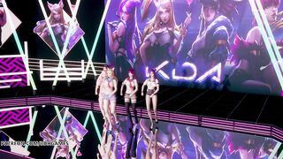 MMD Hello Venus -Wiggle Wiggle Striptease Ahri Akali Kaisa Evelynn Seraphine KDA