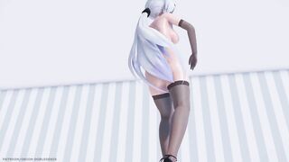 【MMD R-18 SEX DANCE】HAKU HOT BLACK SUIT PERFECT HOT ASS SWEET ABRACADABRA [BY] Orion DobleDosis