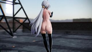 【MMD R-18 SEX DANCE】HAKU HOT SEXY BLACK SUIT HOT ASS SWEET PLEASURE HIBANA [BY] Orion DobleDosis