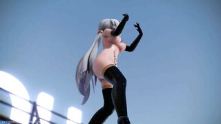 【MMD R-18 SEX DANCE】HAKU HOT SEXY BLACK SUIT HOT ASS SWEET PLEASURE HIBANA [BY] Orion DobleDosis