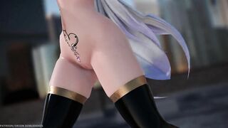 【MMD R-18 SEX DANCE】HAKU HOT SEXY BLACK SUIT HOT ASS SWEET PLEASURE HIBANA [BY] Orion DobleDosis