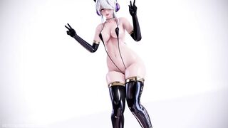 【MMD R-18 SEX DANCE】HAKU HOT BLACK SUIT PERFECT HOT ASS VIBRATION DAN [BY] Orion DobleDosis