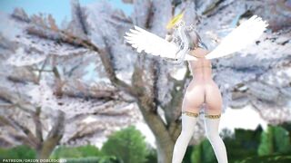 【MMD R-18 SEX DANCE】HAKU SEXY ANGEL PERFECT TASTY BUTTOCKS DEEP BLUE TOWN [BY] Orion DobleDosis