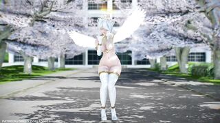 【MMD R-18 SEX DANCE】HAKU SEXY ANGEL PERFECT TASTY BUTTOCKS DEEP BLUE TOWN [BY] Orion DobleDosis