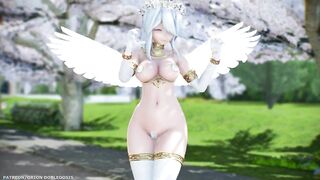 【MMD R-18 SEX DANCE】HAKU SEXY ANGEL PERFECT TASTY BUTTOCKS DEEP BLUE TOWN [BY] Orion DobleDosis