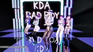 [MMD] RedVelvet - Bad Boy Hot Naked Dance Ahri Akali Evelynn Kaisa League of Legends KDA