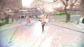 【MMD R-18 SEX DANCE】HAKU HOT LUKA TETO LACE DRESS NAUGHTY WET ASS TOUGEN RENKA [BY] Orion DobleDosis