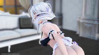 【MMD R-18 SEX DANCE】HAKU HOT MAID DELICIOUS HOT ASS PERFECT DESTINATION [BY] Orion DobleDosis