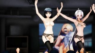 【MMD】Teachers x3 - Gokuraku Jodo【R-18】