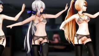 【MMD】Teachers x3 - Gokuraku Jodo【R-18】