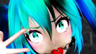 【SEX-TOY-MMD】(BDSM) Miku Hatsune - Riding machine【60fps】【No sound】【R-18】