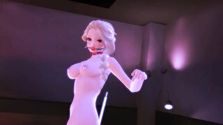 【MMD】(Gag in mouth) Body to Body - Elsa【R-18】