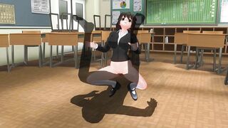 3D HENTAI Schoolgirl fucks her teacher's cock