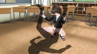 3D HENTAI Schoolgirl fucks her teacher's cock