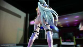 【MMD R-18 SEX DANCE】HAKU PINK KNIGHT HOT POLE DANCE SEXY PERFECT HOT ASS [BY] Orion DobleDosis