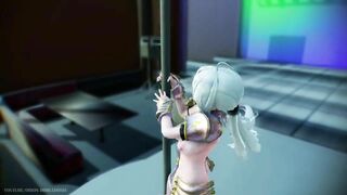 【MMD R-18 SEX DANCE】HAKU PINK KNIGHT HOT POLE DANCE SEXY PERFECT HOT ASS [BY] Orion DobleDosis