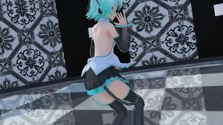 【MMD】Short-haired Miku-san - Lamb【R-18】