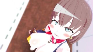 mmd r18 Tawawa MMD Ai chan shows off her cowgirl costume Trolls song 3d hentai nsfw ntr