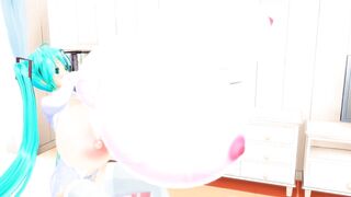 Imbapovi - Miku Breast Expansion with Balloon Blowing