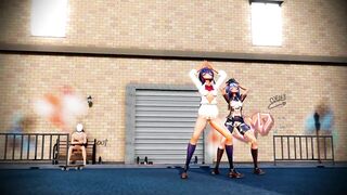 Aojo and Otori Cape PLAY Paco Paco mmd r18 3d hentai animation