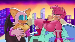 Rouge The Bat Gets Cucked By Amy Rose