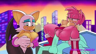 Rouge The Bat Gets Cucked By Amy Rose