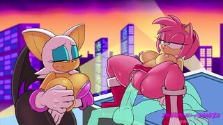 Rouge The Bat Gets Cucked By Amy Rose