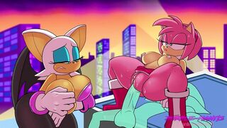 Rouge The Bat Gets Cucked By Amy Rose