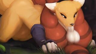 Guilmon x Renamon Blowjob