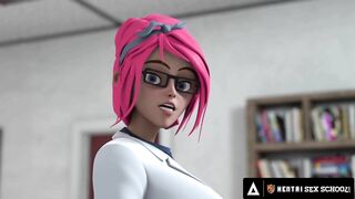 HENTAI SEX UNIVERSITY - Big Titty Hentai MILF Begs For Student's Cum In Front Of The WHOLE CLASS!