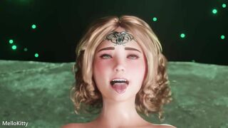 Super Hot Blonde Elf's First Time Monster Cock Experience - Extreme Squirting Orgasm