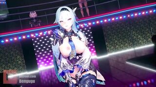 0089 -【R18-MMD】Bengugu - Genshin Impact 原神 Eula 优菈 -Thumbs up