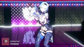 0089 -【R18-MMD】Bengugu - Genshin Impact 原神 Eula 优菈 -Thumbs up