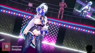 0089 -【R18-MMD】Bengugu - Genshin Impact 原神 Eula 优菈 -Thumbs up