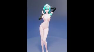 0083 -【R18-MMD】Genshin Impact 原神 Eula 优菈 - Shake it